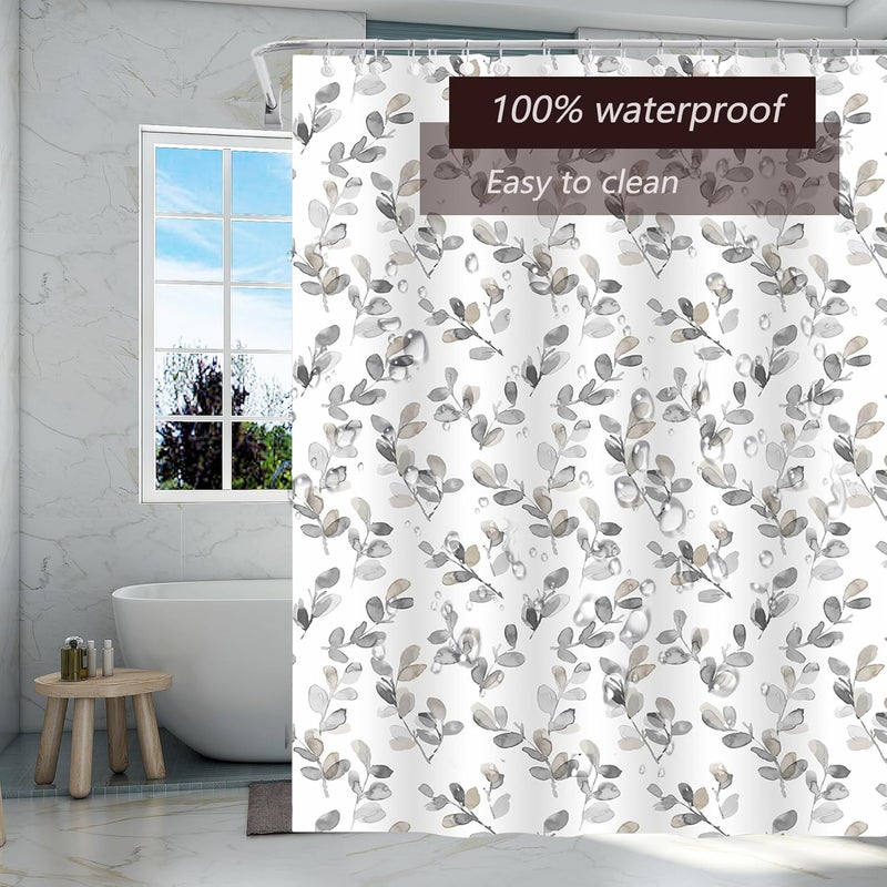 TIKABC Shower Curtain Liner, 4G PEVA Mimosa Shower Liner, Plastic Waterproof Shower Curtains, 72x72 inch with Grommet Holes 3 Magnetic Weights - Image 3